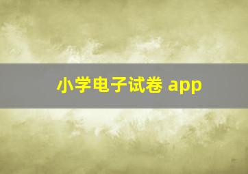 小学电子试卷 app